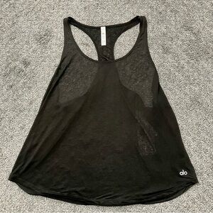 ALO Yoga Arrow Tank Top - Black, Racerback